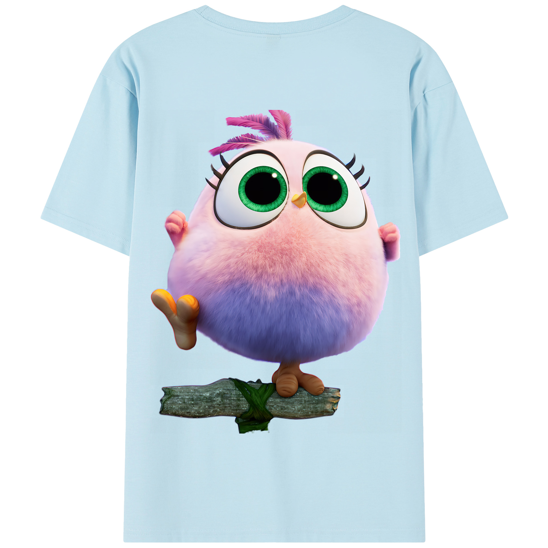 （画像用） Angry Birds アングリーバード 綿100％半袖Tシャツ（背面プリント）